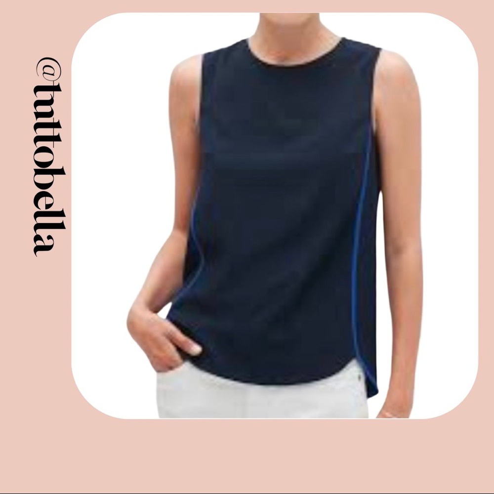NWT Banana Republic Factory Hi Lo Tank Navy Size XXL